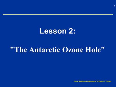 The Antarctic Ozone Hole
