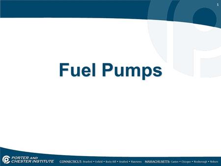 1 Fuel Pumps. 2 Pumps 1.All oil burners for residential heating have pumps A. They are connected to a motor through a coupling 2.Description A. An oil.