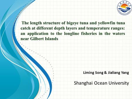 The length structure of bigeye tuna and yellowfin tuna catch at different depth layers and temperature ranges: an application to the longline fisheries.