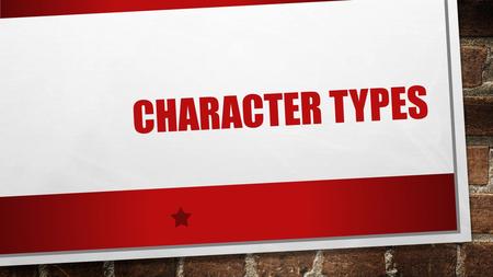 Character Types.