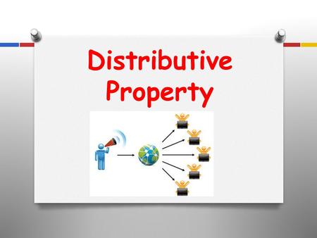 Distributive Property O To distribute and get rid of the parenthesis, simply multiply the number on the outside by the terms on the inside of the parenthesis.
