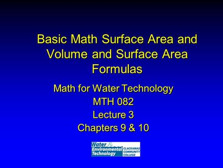 Basic Math Surface Area and Volume and Surface Area Formulas