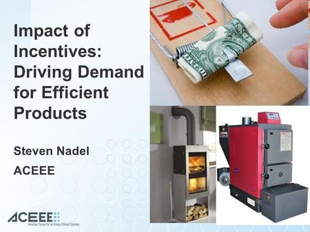 Impact of Incentives: Driving Demand for Efficient Products Steven Nadel ACEEE.
