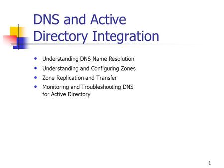 DNS and Active Directory Integration