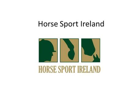 Horse Sport Ireland. The Sport Horse Industry 124,000 Sport Horses on the island Sector worth €708m Equivalent of 12,500 full time jobs 29,000 people.