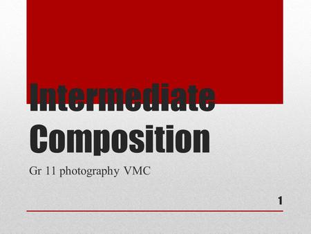 Intermediate Composition Gr 11 photography VMC 1.