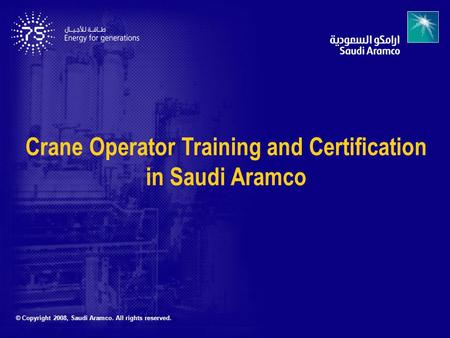 Crane Operator Training and Certification