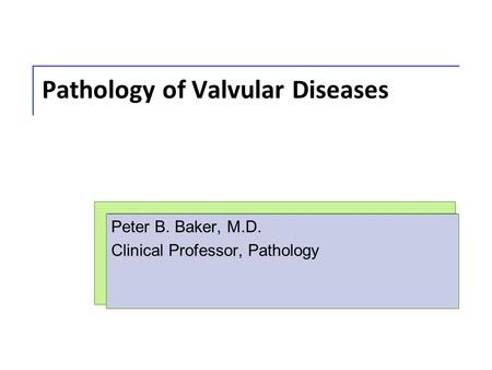 Pathology of Valvular Diseases