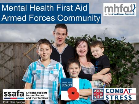 Mental Health First Aid Armed Forces Community Photo: Sam Spurgeon.