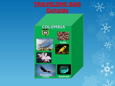 Coffe Emerald The Andean Condor Phyllobates terribilis Coat of arms of ColombiaCoat of arms of Colombia. TRAVELING BAG Outside.