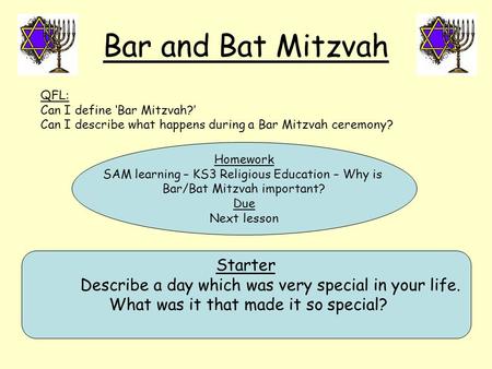 Bar and Bat Mitzvah Starter