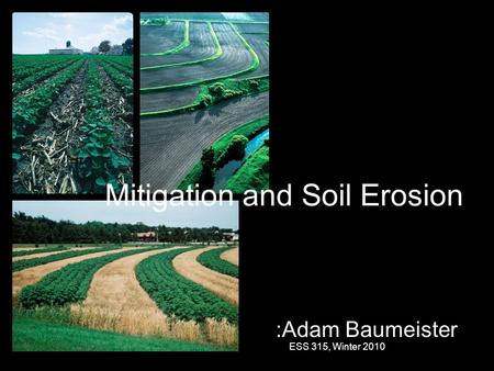 Mitigation and Soil Erosion