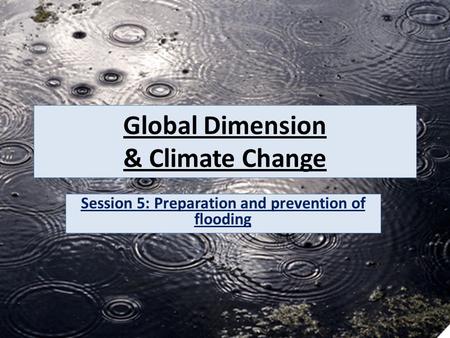 Global Dimension & Climate Change
