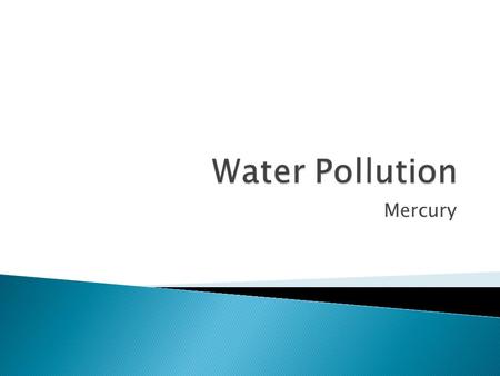 Water Pollution Mercury.