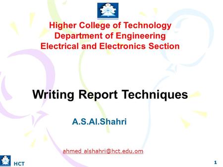 Writing Report Techniques