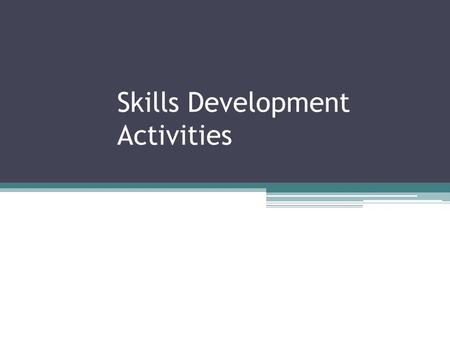 Skills Development Activities. Faculty of Agriculture.