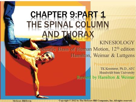 Chapter 9:Part 1 The Spinal Column and Thorax