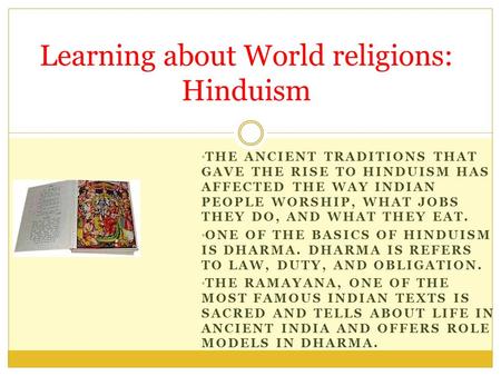 Learning about World religions: Hinduism