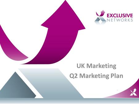 UK Marketing Q2 Marketing Plan. Agenda Marketing Organisation Events Planned Vendor Strategy.