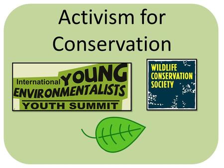 Activism for Conservation