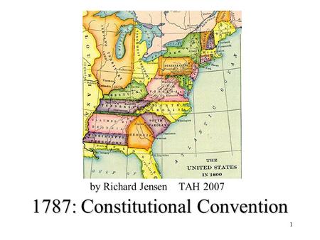 Constitution 1787 Dr Jensen TAH ppt download