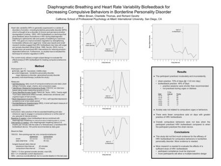 Diaphragmatic Breathing and Heart Rate Variability Biofeedback for