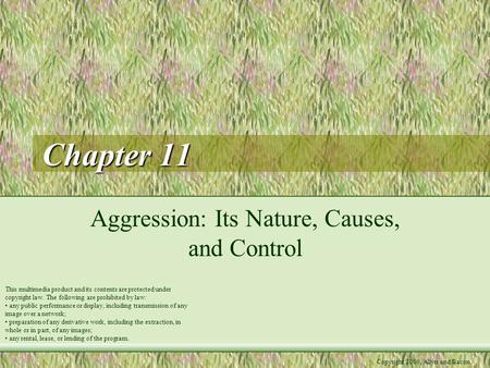 Aggression: Its Nature, Causes, and Control