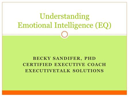 Understanding Emotional Intelligence (EQ)