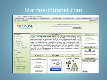 Starone-intranet.com. Keep up-to-date on important announcements!