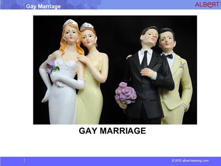 Gay Marriage © 2015 albert-learning.com GAY MARRIAGE.