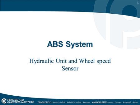 Hydraulic Unit and Wheel speed Sensor