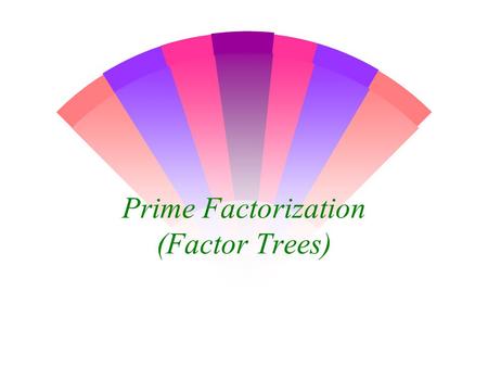 Prime Factorization (Factor Trees)