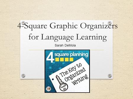 4-Square Graphic Organizers for Language Learning