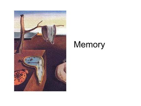 Memory. Organization of experience….what would you do without it? The ability of the mind or of an individual or organism to retain learned information.