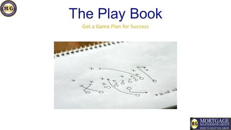 The Play Book Get a Game Plan for Success. Get a Game Plan Paul “Bear” Bryant said it best……. “It's not the will to win that matters... everyone has that.