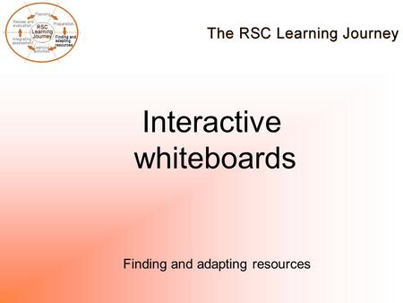 Interactive whiteboards Finding and adapting resources.