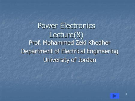 Power Electronics Lecture(8)