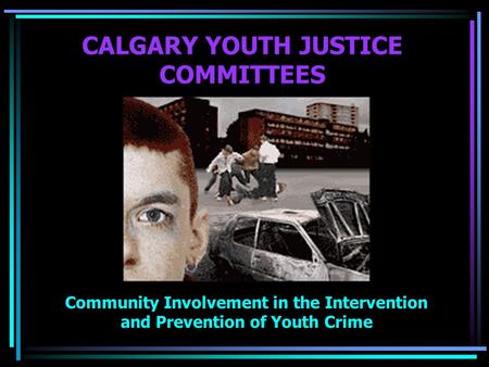 CALGARY YOUTH JUSTICE COMMITTEES Community Involvement in the Intervention and Prevention of Youth Crime.
