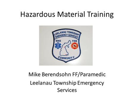 Hazardous Material Training