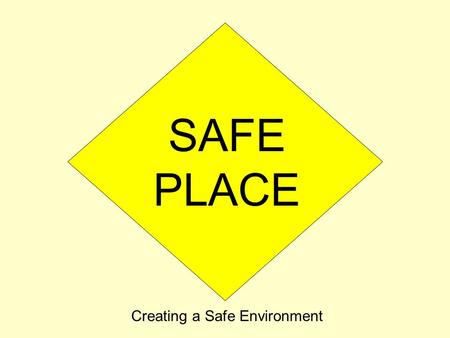 SAFE PLACE Creating a Safe Environment. Statement of Purpose: To foster, for all people, healthy, loving relationships in the image of God To prevent.