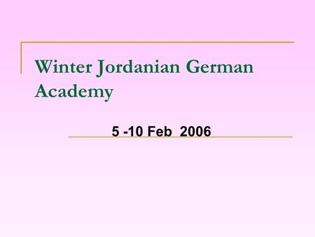 Winter Jordanian German Academy 5 -10 Feb 2006. Governing Equations for Combustion Processes Prepared By: Rasha Odetallah & Fatima Abbadi.