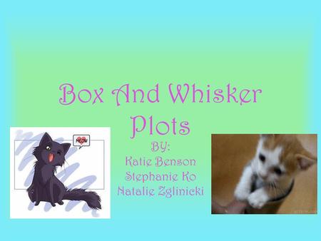 Box And Whisker Plots BY: Katie Benson Stephanie Ko Natalie Zglinicki.