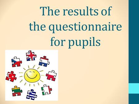 The results of the questionnaire for pupils. Szkoła Podstawowa im. H. Sienkiewicza w Cianowicach - POLAND - The questionnaire was completed by 85 children: