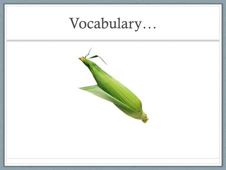 Vocabulary… Person who gets food by hunting animals and gathering plants Hunter-Gatherer.