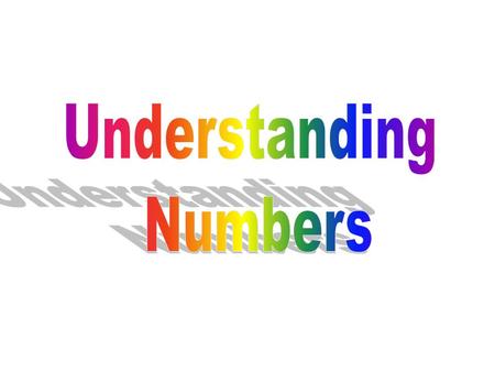 Understanding Numbers.