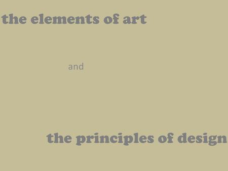 the principles of design