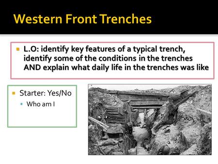 Western Front Trenches
