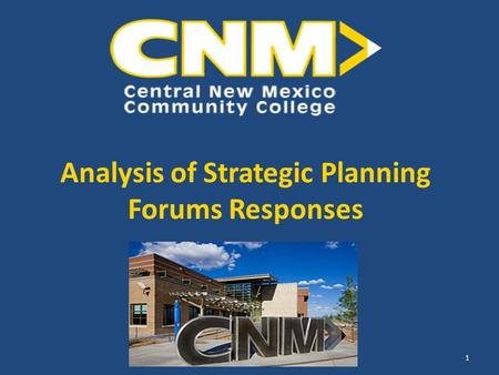 Analysis of Strategic Planning Forums Responses 1.