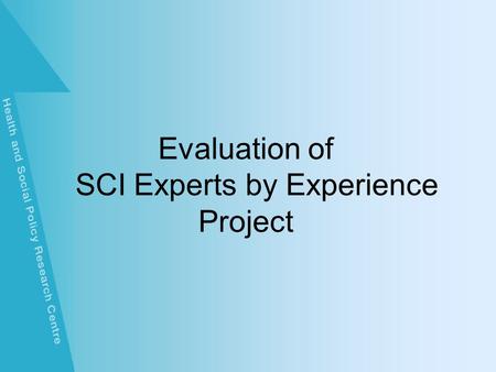 Evaluation of CSCI Experts by Experience Project.