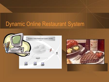 Dynamic Online Restaurant System. Successful projects  Have a clear objective  Have a scope that fits the objective  Relates to the standard organization.